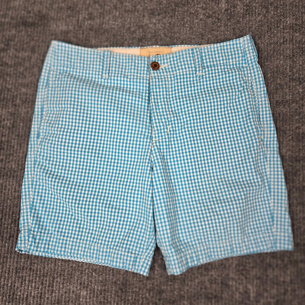 Hollister Mens Blue Gingham Button Fly Shorts Size 32 Pacific Merchants